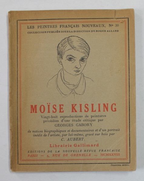 MOISE KISLING par GEORGES GABORY , 1928