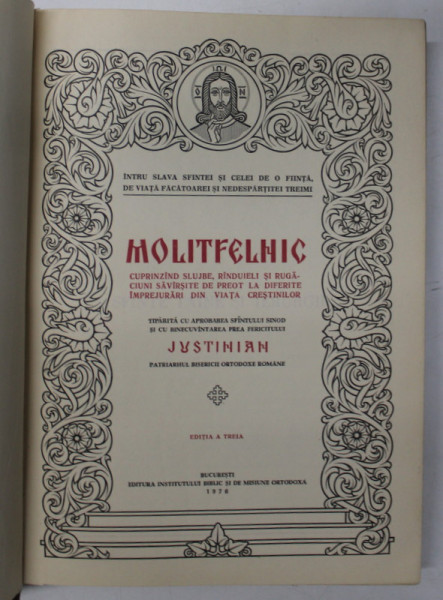 MOLITFELNIC , EDITIA A TREIA , 1976 * MINIMA UZURA