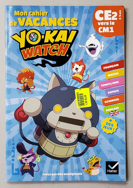 MON CAHIER DE VACANCES YO - KAI WATCH , 8-9 ANS , par FABIENNE ROUSSEAU , 2018