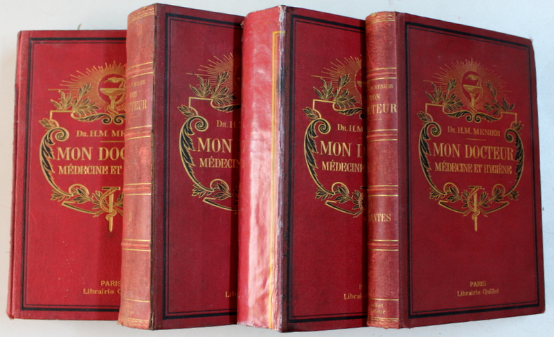 MON DOCTEUR MEDECINE ET HYGIENE par H. M. MENIER , VOLUMELE  I - IV , EDITIE INTERBELICA