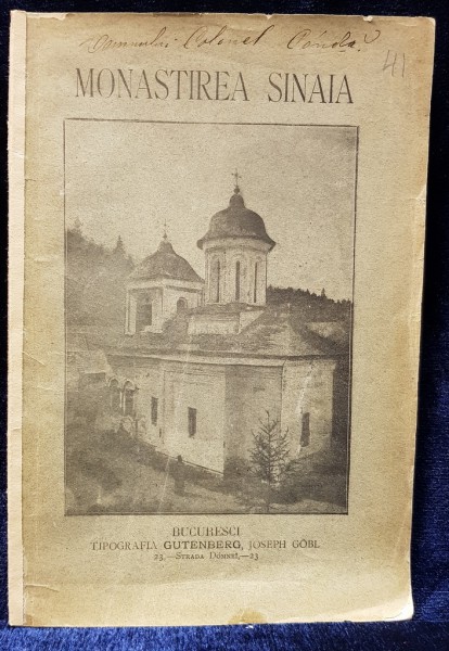 MONASTIREA SINAIA ( 1695-1895 ) SCHITA ISTORICA de ARHIMANDRITUL NIFON - BUCURESTI, 1895