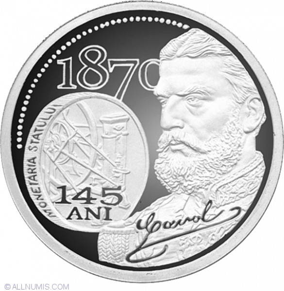 Moneda 10 Lei 2015 - 145 de ani de la Infiintarea Monetariei Statului