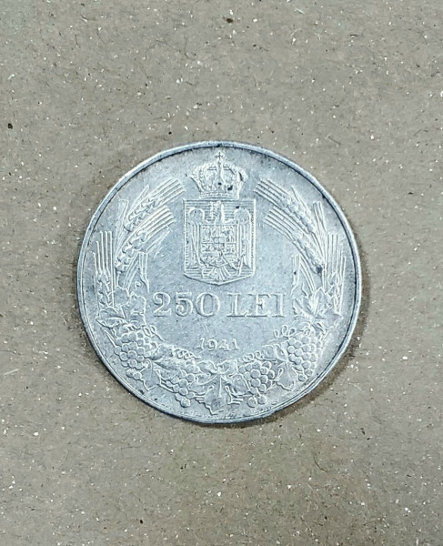 Moneda argint 250 LEI 1941, TOTUL PENTRU TARA