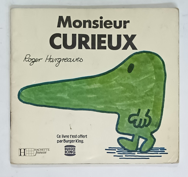 MONSIEUR CURIEUX par ROGER HARGREAVES , 1983, PREZINTA URME DE UZURA