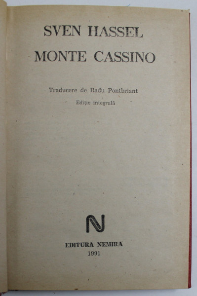 MONTE CASSINO de SVEN HASSEL , 1991