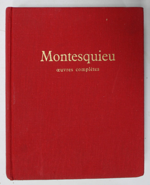 MONTESQUIEU , OEUVRES COMPLETES , 1970
