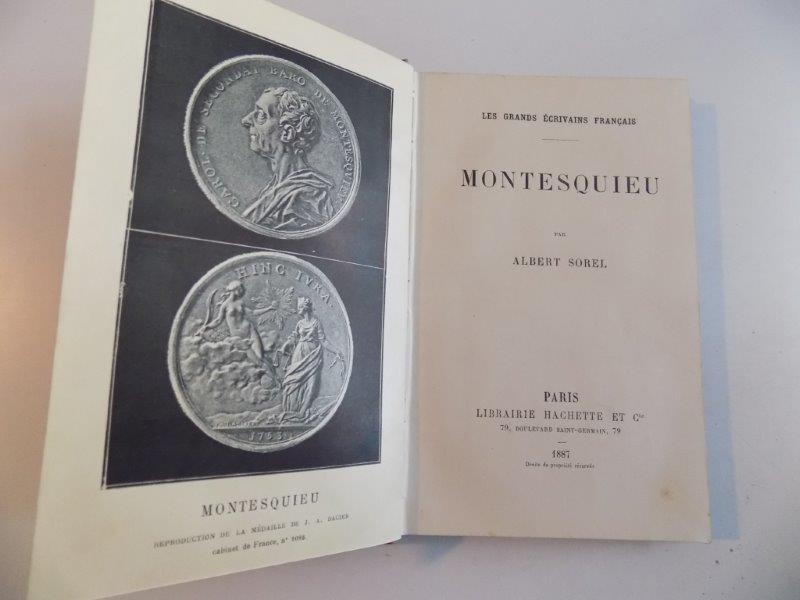 MONTESQUIEU par ALBERT SOREL  1887