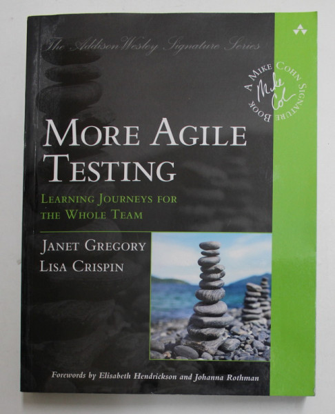 MORE AGILE TESTING - LEARNING JOURNEYS FOR THE WHOLE TEAM by JANET GREGORY and LISA CRISPIN , 2015