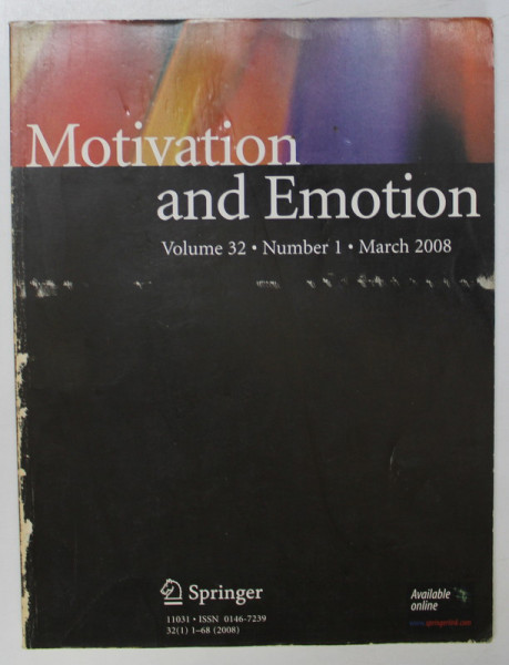 MOTIVATION AND EMOTION , VOLUME 32 , NUMBER 1 , MARCH , 2008