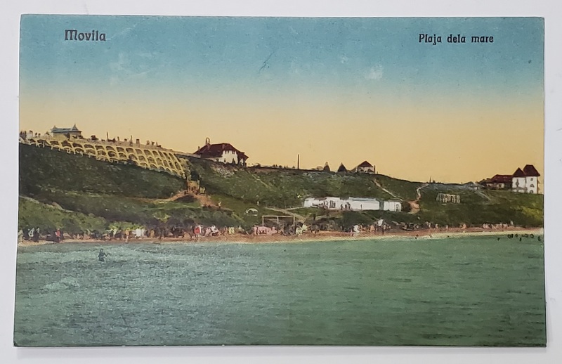 MOVILA , PLAJA DELA MARE , CARTE POSTALA , INCEPUTUL SEC. XX