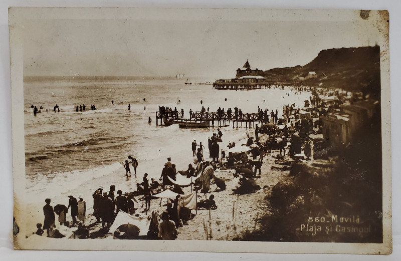 MOVILA , PLAJA SI CAZINOUL , CARTE POSTALA , 1931