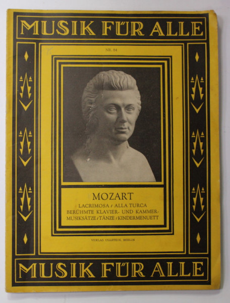 MOZART - LACRIMOSA ...KINDERMENUETT , 1911 , PARTITURI *