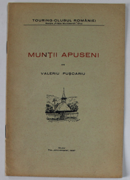 MUNTII APUSENI de VALERIU PUSCARIU , 1937
