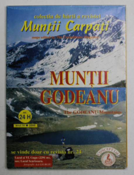 MUNTII GODEANU , THE GODEANU MOUNTAINS , HARTA TURISTICA , 2000