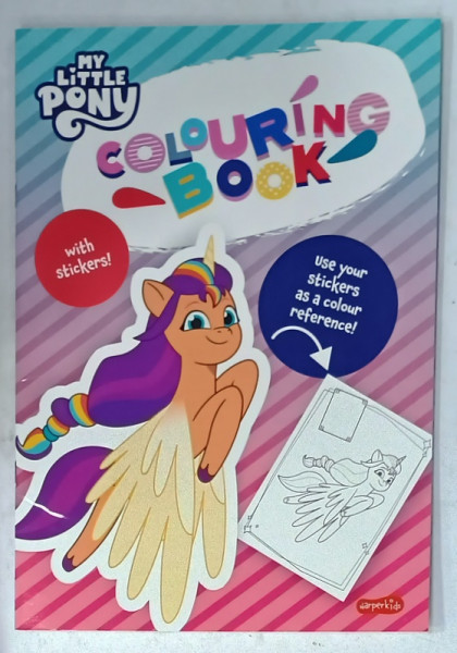 MY LITTLE PONY , COLOURING BOOK , WITH STICKERS , 2025