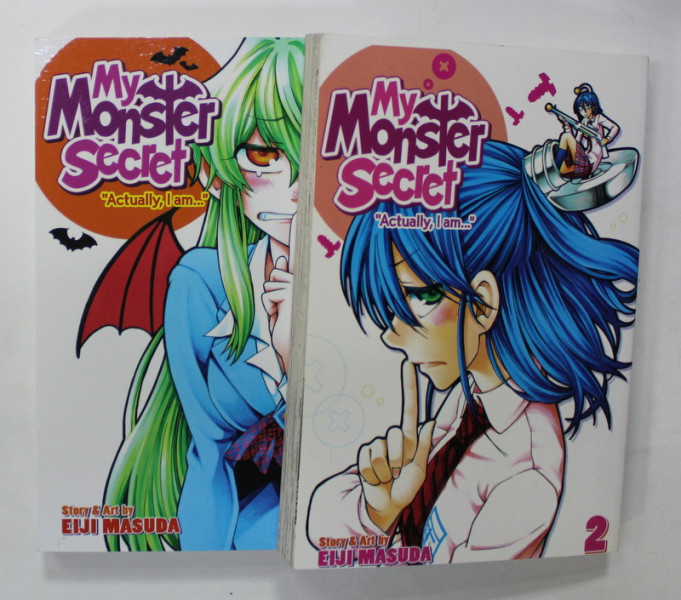 MY MONSTER SECRET , VOLUMES 1-2 , story and art by EIJI MASUDA , 2016 , BENZI DESENATE