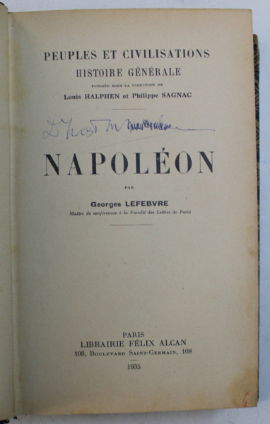 NAPOLEON par GEORGES LEFEVBRE , 1935