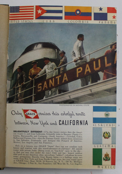 NATIONAL GEOGRAPHIC , COLIGAT DE REVISTE AVAND CA SUBIECT AMERICA CENTRALA , ANII '30 , TEXT IN LIMBA ENGLEZA