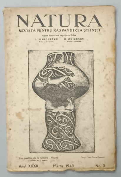 NATURA , REVISTA PENTRU RASPANDIREA STIINTEI , No. 3 , 1943