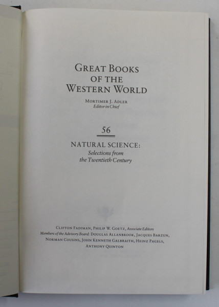 NATURAL SCIENCE - SELECTIONS FROM THE TWENTIETH CENTURY -  HENRI POINCARE ....C.H. WADDINGTON , 1994