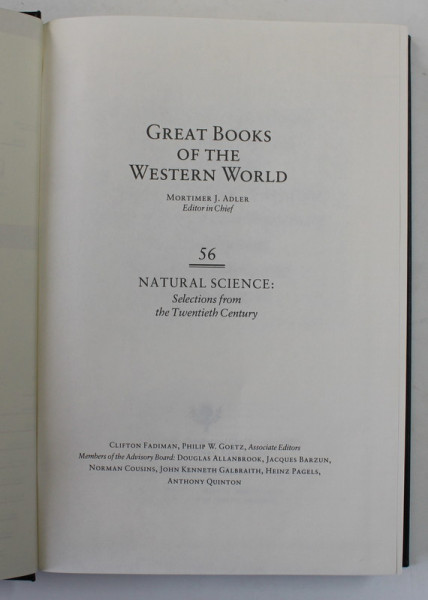 NATURAL SCIENCE - SELECTIONS FROM THE TWENTIETH CENTURY -  HENRI POINCARE ....C.H. WADDINGTON , 1994
