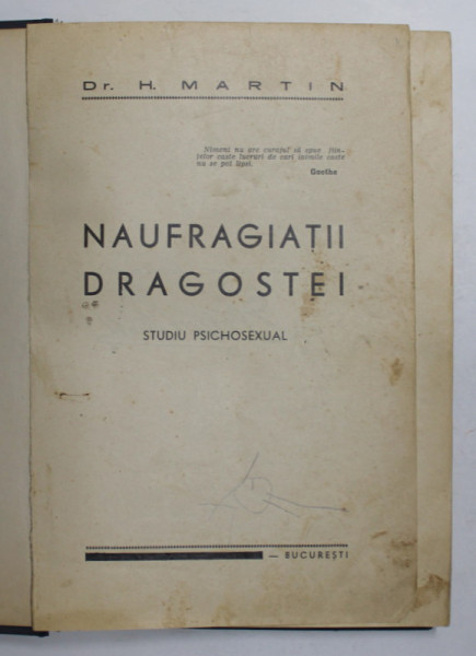 NAUFRAGIATII DRAGOSTEI de H. MARTIN