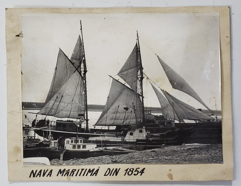 NAVA CU DOUA CATARGE , CONSTRUITA IN 1854 , FOTOGRAFIE , ANII ' 60- ' 70