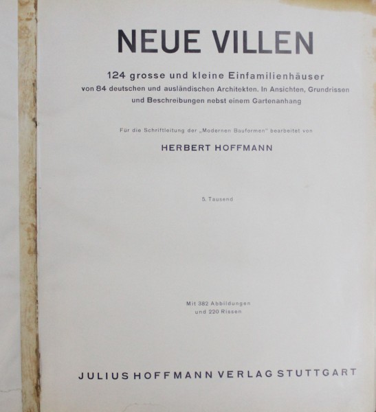 NEUE VILLEN der HERBERT HOFFMANN , 1929