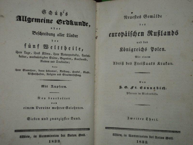 Neustes Gemalde von Asien, Joh. Gottfr. Sommer, IV Vol,  Viena 1830