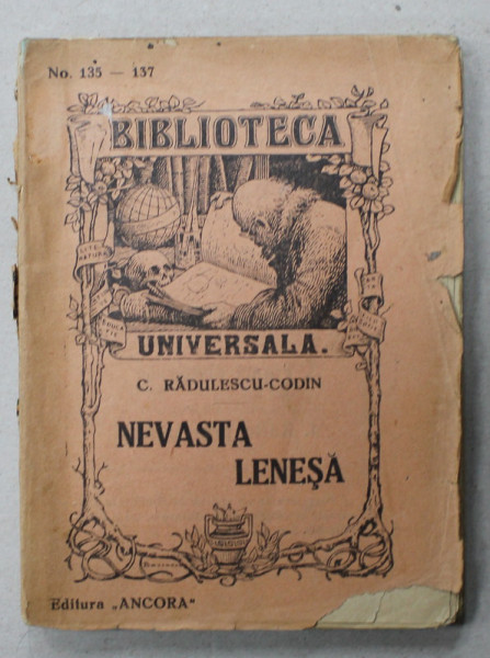NEVASTA LENESA de C.RADULESCU - CODIN , 1926