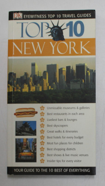 NEW YORK , DK EYEWITNESS TOP 10 TRAVEL GUIDE by ELEANOR BERMAN , 2002