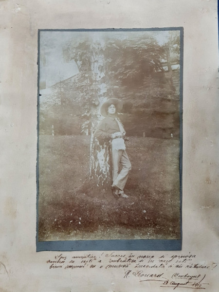 NICOLAE LEONARD, FOTOGRAFIE CU DEDICATIE , 8 AUGUST 1915