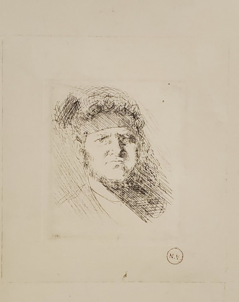 Nicolae Vermont (1866-1932) - Autoportret, Gravura