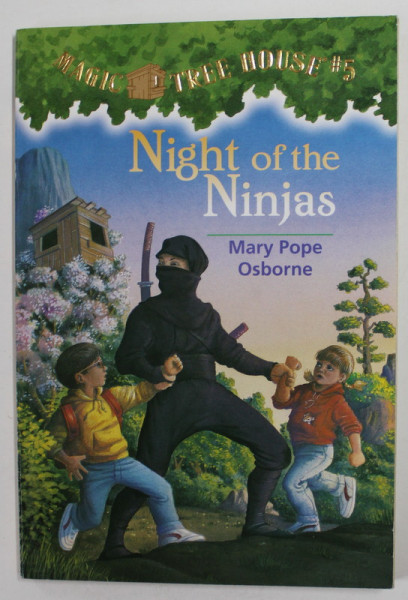 NIGHT OF THE NINJAS by MARY POPE OSBORNE , illustrated by SAL MURDOCA , 1995, PREZINTA HALOURI DE APA *