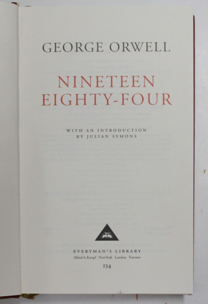 NINETEEN EIGHTY - FOUR by GEORGE ORWELL , 1992