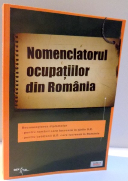 NOMENCLATORUL OCUPATIILOR DIN ROMANIA , 2008