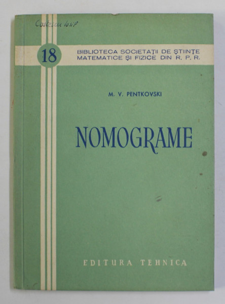 NOMOGRAME de M.V. PENTKOVSKI , 1956