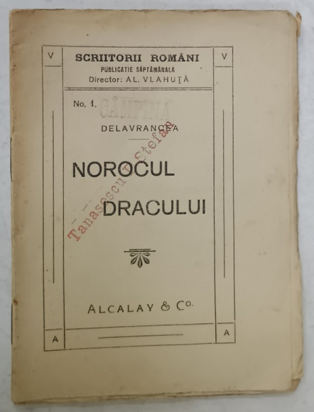 NOROCUL DRACULUI de DELAVRANCEA , 1916