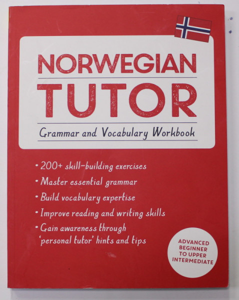NORWEGIAN TUTOR - GRAMMAR AND VOCABULARY WORKBOOK , by ELETTRA CARBONE and GUY PUZEY , 2018