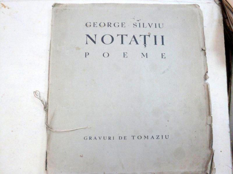 NOTATII POEME -GEORGE SILVIU -GRAVURI DE TOMAZIU 1936