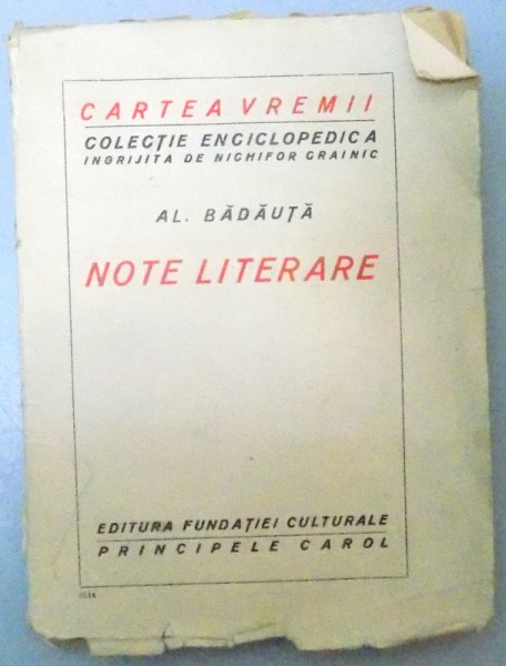 NOTE LITERARE