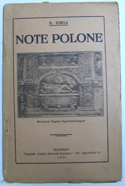 NOTE POLONE de N. IORGA , 1924