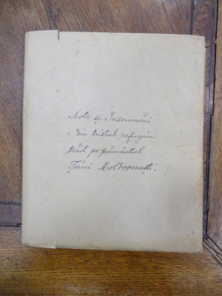 Note si insemnari din tristul refugiu trait pe pamantul Tarei Moldovenesti, Caiet manuscris 1916-1918