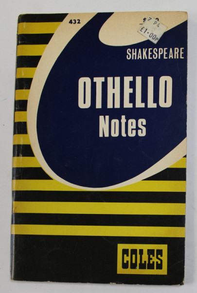 NOTES OF SHAKESPEARE 'S '' OTHELLO '' by M.J. CHRISTIE  , 1976