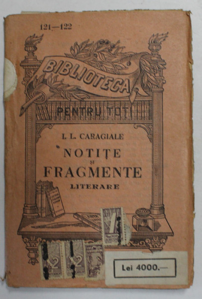 NOTITE SI FRAGMENTE LITERARE de I. L. CARAGIALE