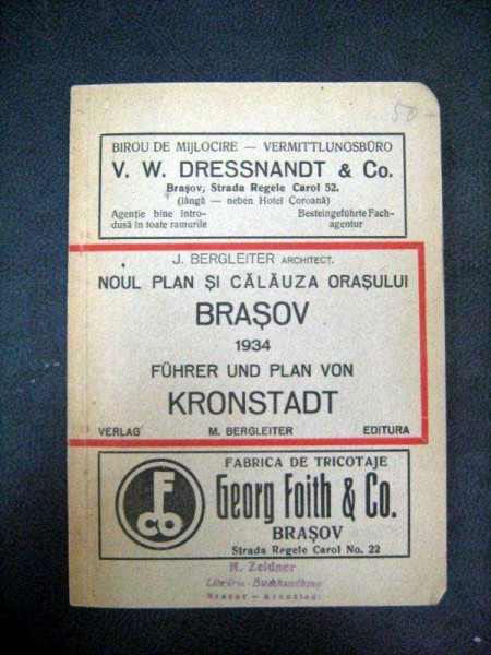 Noul plan si calauza orasului Brasov 1934