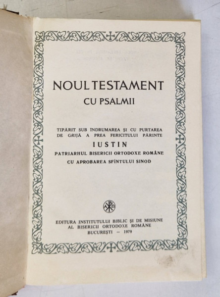 NOUL TESTAMENT CU PSALMII , 1979