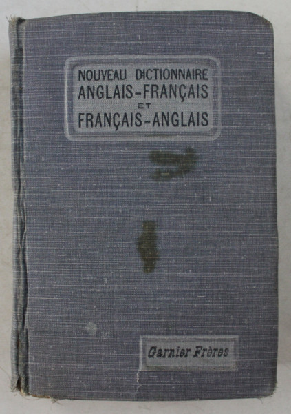NOUVEAU DICTIONNAIRE ANGLAIS  - FRANCAIS et FRANCAIS  - ANGLAIS par E. CLIFTON , 1904
