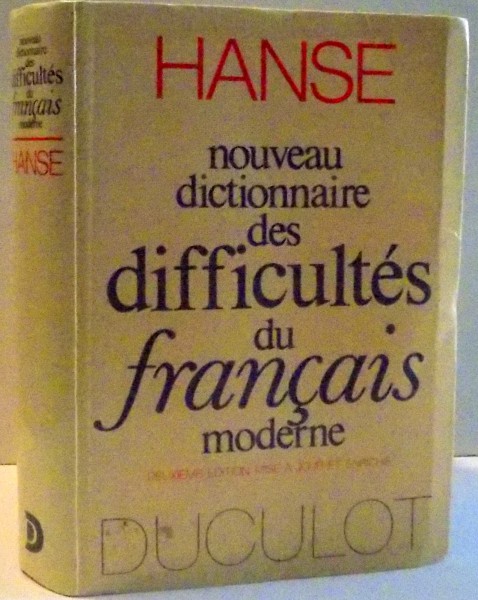NOUVEAU DICTIONNAIRE DES DIFFICULTES DU FRANCAIS MODERNE , 1991