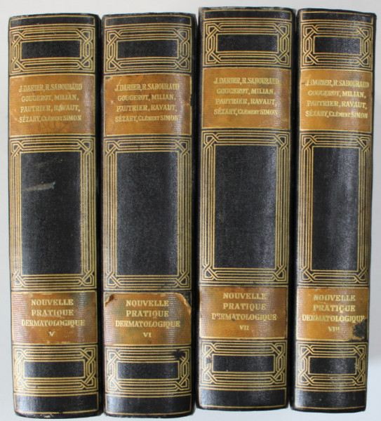 NOUVELLE PRATIQUE DERMATOLOGIQUE par DARIER ...CLEMENT SIMON ,  4 VOLUME , 1936